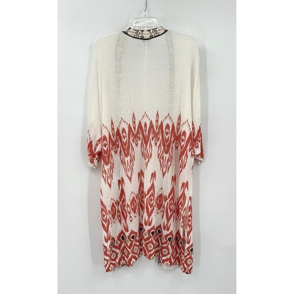 CHICOS shirt jacket tunic duster kimono aztec hippie boho lightweight XS 3 - Picture 6 of 9